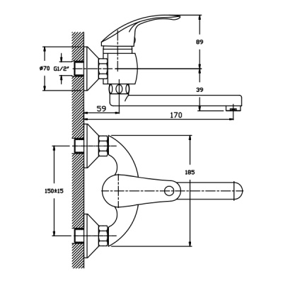 Смеситель для ванны Mixxus Premium Maxx 006 Euro MXP0257 универсальный Хром