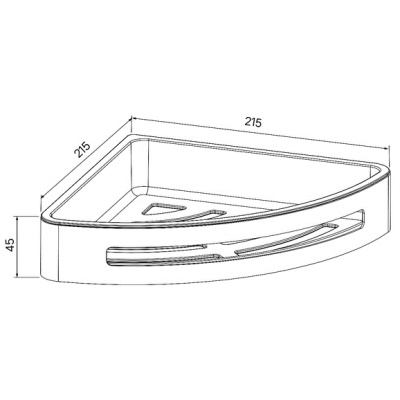 Полка корзина Iddis SHE11SPi44 угловая Хром