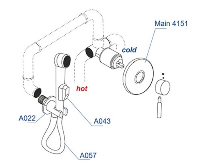 Гигиенический душ со смесителем WasserKRAFT Main A04157 Хром