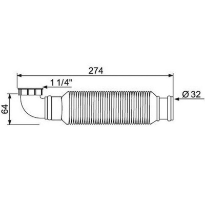 Сифон для раковины Wirquin Senzo 31560002 Белый G 1 1/4