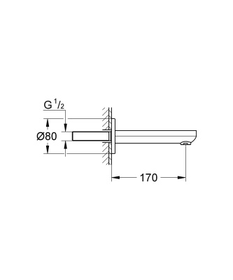 Излив для ванны Grohe Eurosmart Cosmopolitan 13261000 Хром