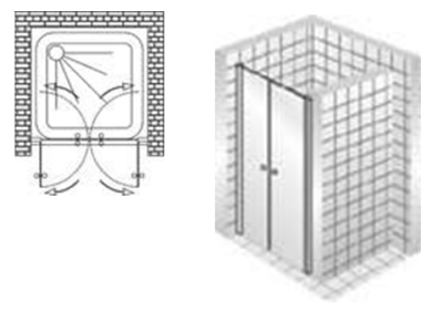 Дверь в душевой проем Vegas Eolo 2P 75 профиль белый стекло прозрачное