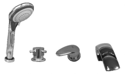 Смеситель на борт ванны Rav Slezak Dunaj D472.5P Хром