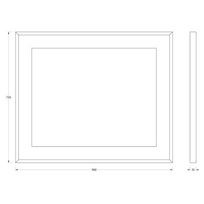 Зеркало Evoform Ledside 75х90 Сталь
