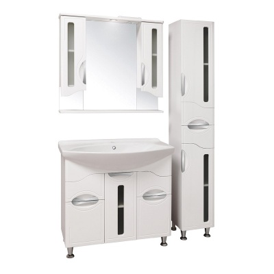 Тумба с раковиной Runo Толедо 85 Белая