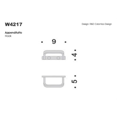 Крючок Colombo Design Time W4217.000 Хром
