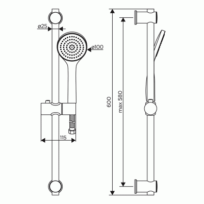 Душевой гарнитур Dorff Comfort D0108000WH Белый