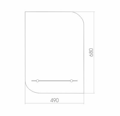 Зеркало Mixline Стиль Каприз-Люкс 49 525014 с полкой с фацетом