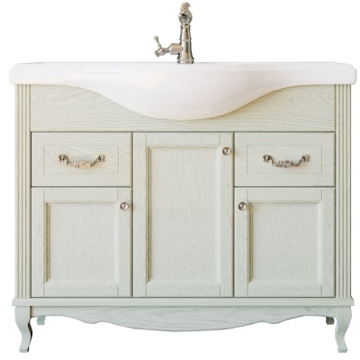 Тумба под раковину ValenHouse Эллина 105 E105_ТСХ Слоновая кость ручки Хром