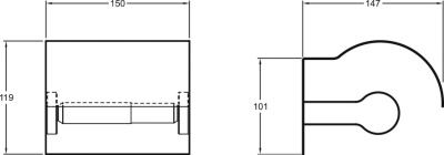 Держатель туалетной бумаги Jacob Delafon Singulier 15207D-CP Хром