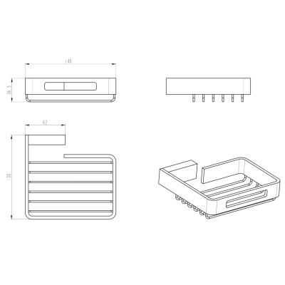 Держатель для губки Boheme Q 10959-CR Хром