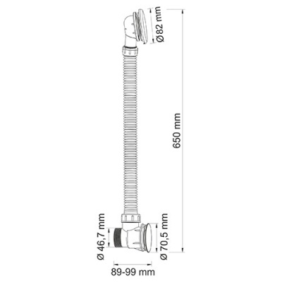Слив-перелив WasserKRAFT Exter A054 click-clack Светлая бронза