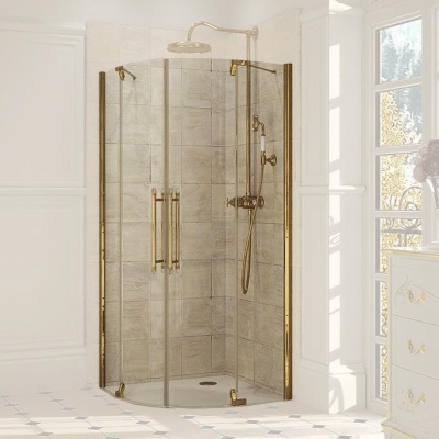 Душевой уголок Huppe Studio Victorian SV0801.031.343 Бронзовый профиль, прозрачное стекло