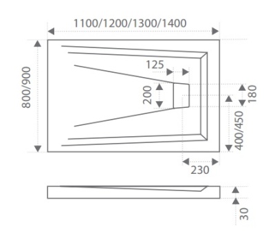 Душевой поддон из искусственного камня Good Door Атриум 130x90 Белый Душевой поддон из искусственного камня Good Door Атриум 130x90 Белый