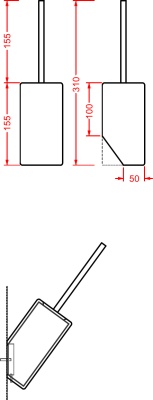 Ершик для унитаза Artceram Post it PSC002 01 00 Белый Хром