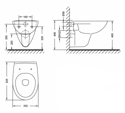 Унитаз Gala Elia 18172 Белый