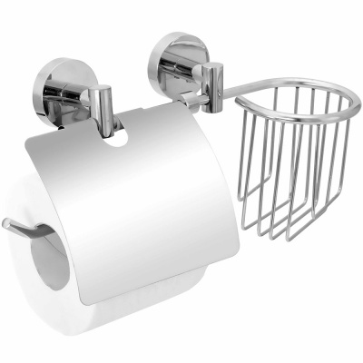 Держатель туалетной бумаги Fora Long L045-2 с крышкой Хром
