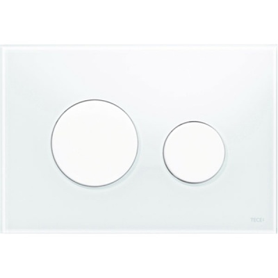 Кнопка смыва Tece Loop Glass 9240650 для унитаза Белая