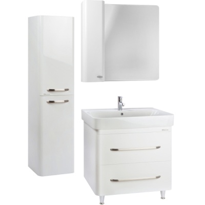 Шкаф пенал Bellezza Олимпия 35 подвесной L Белый