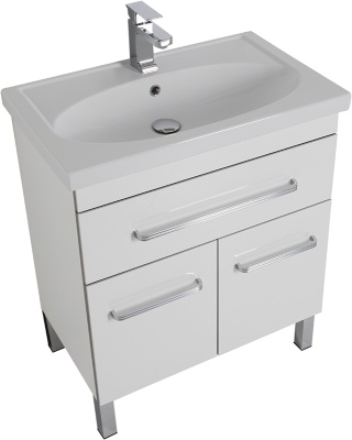 Тумба под раковину Aquanet Сиена 70 189223 1 ящик 2 дверцы Белая