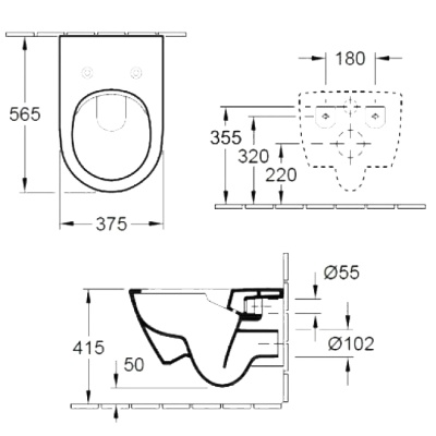 Унитаз Villeroy&Boch Subway 2.0 5614R2R1 подвесной Белый альпин с сиденьем Микролифт