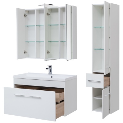 Тумба под раковину Aquanet Августа 100 210019 подвесная Белая