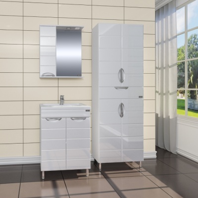 Шкаф пенал СанТа Родос 60 Белый