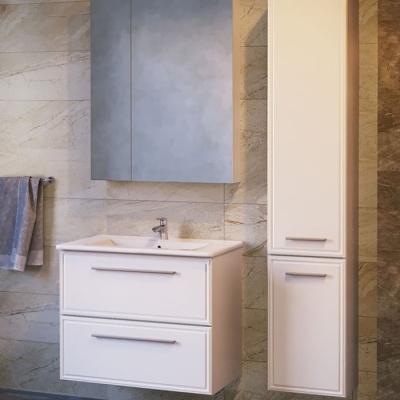 Зеркальный шкаф Raval Quadro 75 Белый
