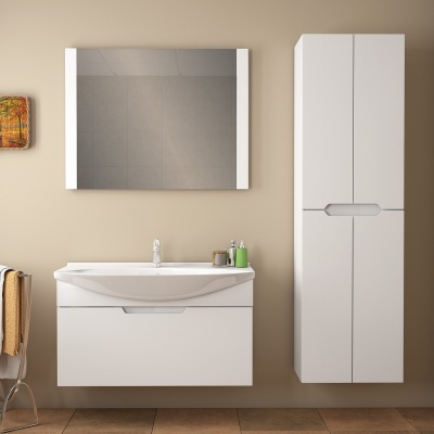 Тумба под раковину Dreja Laguna 75 99.1102 подвесная Белый глянец