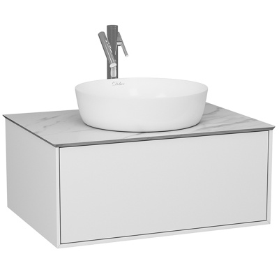 Тумба под раковину Diborg Elise 70 77.7214 подвесная Белый глянец