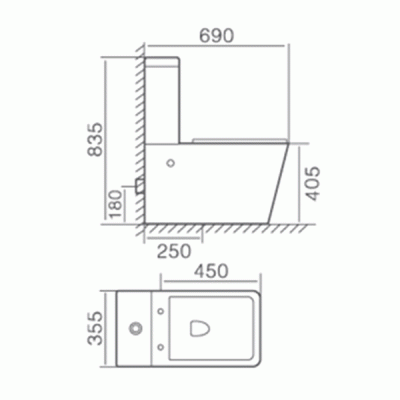 Унитаз компакт Timo Soli TK-301 с бачком и сиденьем Микролифт