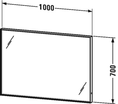 Зеркало Duravit L-Cube 100 LC738200000 с подсветкой Белое