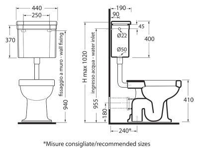 Унитаз Azzurra Giunone GIU100 bianco lucido, выпуск в пол