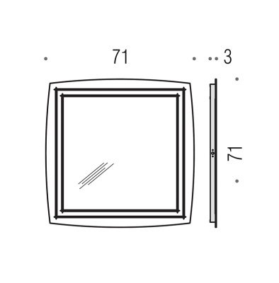 Зеркало Colombo Design Portofino B2016 71 с подсветкой Хром