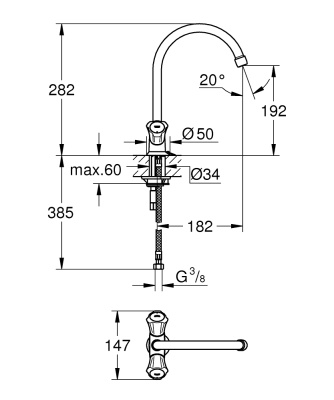 Смеситель для кухни Grohe Costa L 31812001 Хром