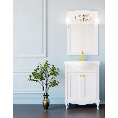 Комплект мебели для ванной ValenHouse Эллина 65 EK65_БЗ Белый ручки Золото