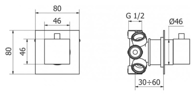 Переключатель потоков Cezares Articoli Vari CZR-DEV5-01-Cr Хром