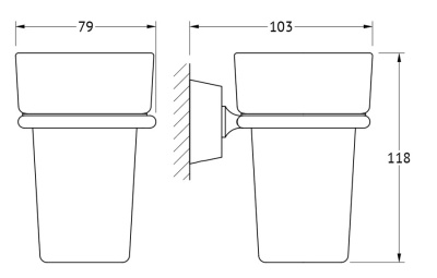 Стакан для зубных щеток FBS Vizovice 006 Хром