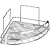 Полка корзина Fora Marble FOR-MAR01-U угловая Хром