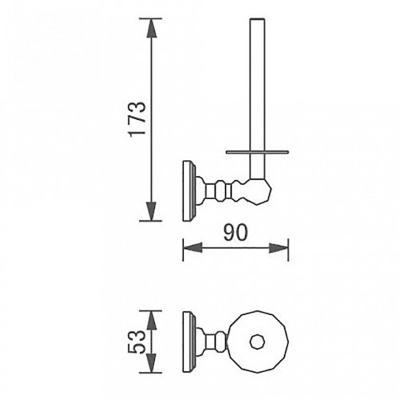 Держатель туалетной бумаги Aquanet 4690 Золото