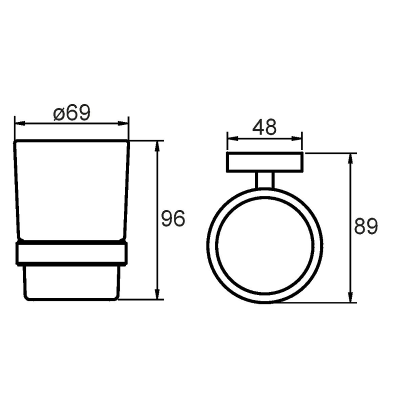 Стакан для зубных щеток Milardo Amur AMUSMG0M45 Хром