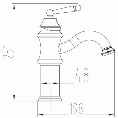 Смеситель для раковины Milacio Yeste MC.508.BR Бронза