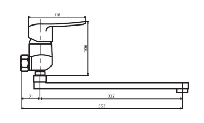 Смеситель для ванны Dorff Ultra D5095000 универсальный Хром