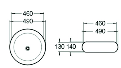 Раковина SantiLine 49 SL-1041 Белая