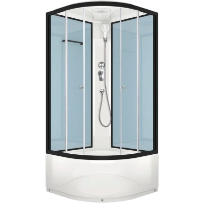 Душевая кабина Domani-Spa Delight 99 High 90x90 DS01D99HDbCl00 профиль Графит задние стенки Синие
