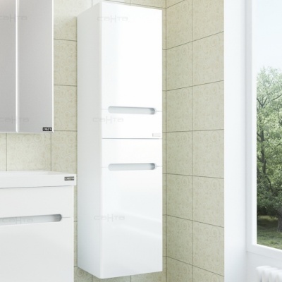 Шкаф пенал СанТа Лондон 40 подвесной Белый