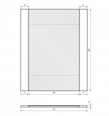Зеркало Dreja Uni 65 99.9004 Белое