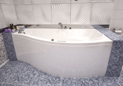 Акриловая ванна Aquanet Palma 170x90 R 00204023+242144+204668 с гидромассажем