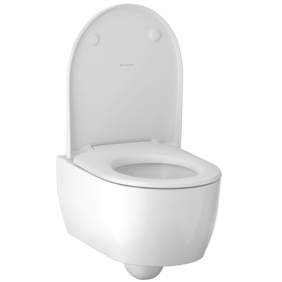 Комплект унитаза с инсталляцией Geberit iCon T54 Rimfree 500.300.01.I с сиденьем Микролифт и Белой клавишей смыва