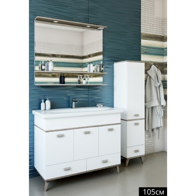 Зеркало Sanflor Бруно 105 С02727 Белое Орегон